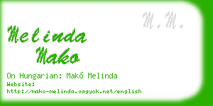 melinda mako business card